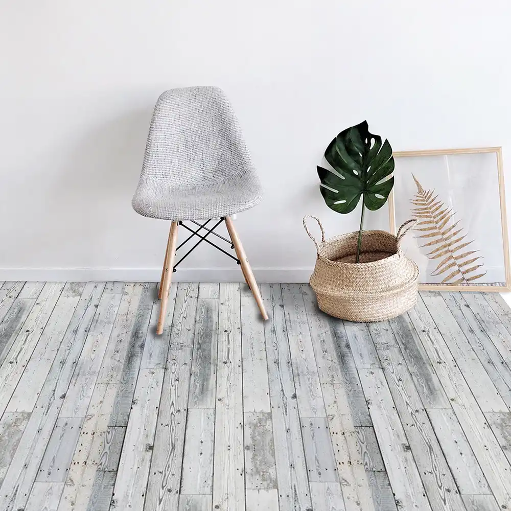 Gray Wood Grain Self Adhesive Wallpaper Home Decor Floor Sticker Pvc Waterproof Contact Paper For Bathroom Kitchen Wallpapers Aliexpress