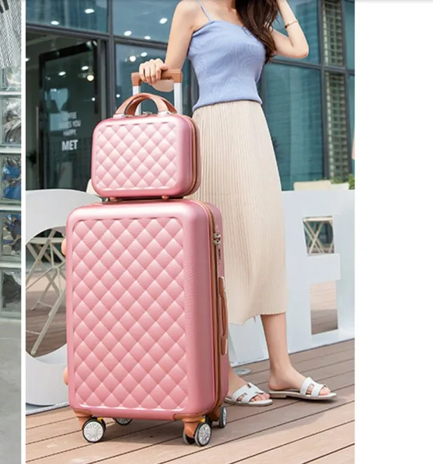 Travel tale 2" 22" 2" дюймов для женщин spinner Дорожный чемодан на колёсиках тележка Сумка на колесе - Цвет: a set