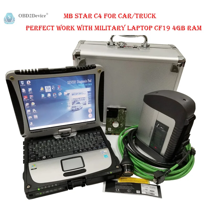 

S+++ Quality MB STAR C4 Multi-Language MB STAR SD Connect C4 WIFI For Car/Truck Perfect With Military Laptop cf19 4GB Ram
