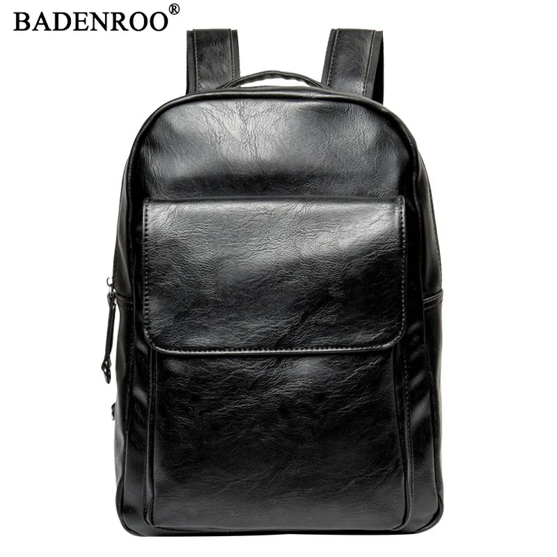 

2019 Men Backpack Breathable Rucksack Mochila School bag Backpack for Teenagers Travel Casual Men Daypacks Leather Popular Solid