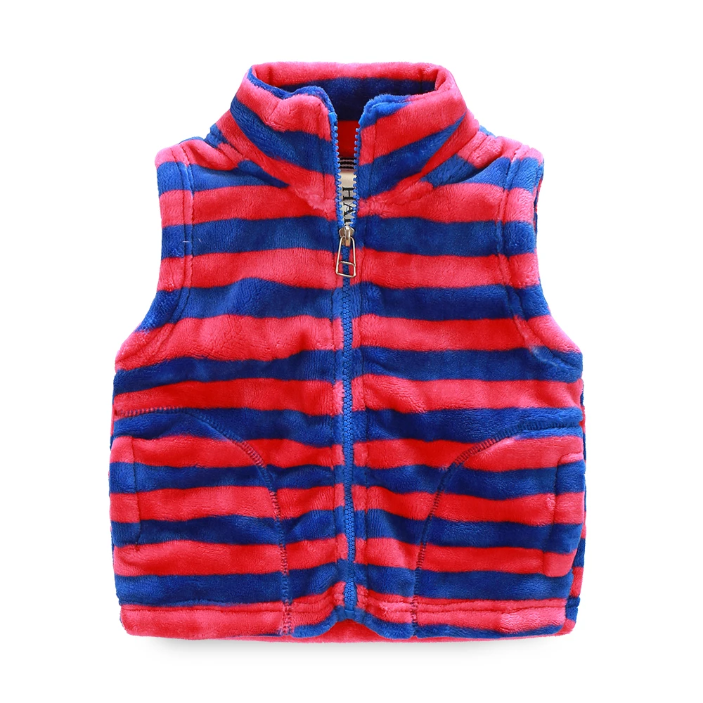 Autumn 2017 New Arrival Kids Stripes Vest Waistcoats Baby Boy Fleece