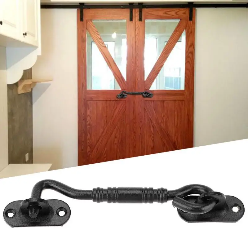 

201 Stainless Steel Cabin Hook and Eye Latch Lock for Shed Gate Door Catch Silent Holder Barn Hook Door Lock Latch Hot Sale 2018
