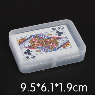 

2pcs Transparent plastic boxes playing cards container PP storage case packing poker bridge box for small pokers set