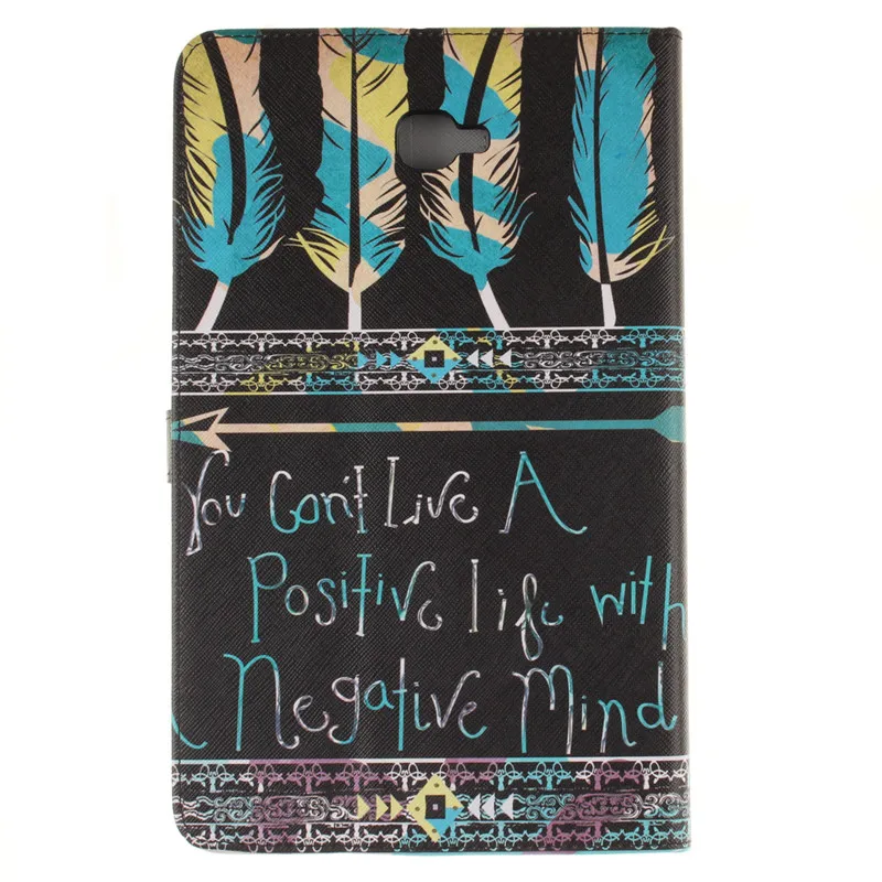 Luxury 2 Leavies PU Leather Case for Samsung Galaxy Tab A 10.1 2016 Case  T585 T580 T580N Case Stand Flip Wallet Tablet Cover (21)