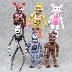 6 шт. Five Nights At Freddy's Action Figure 14,5-17 см ПВХ FNAF Бонни Фокси медведь Фредди фазбер Куклы Игрушки для детской коллекции