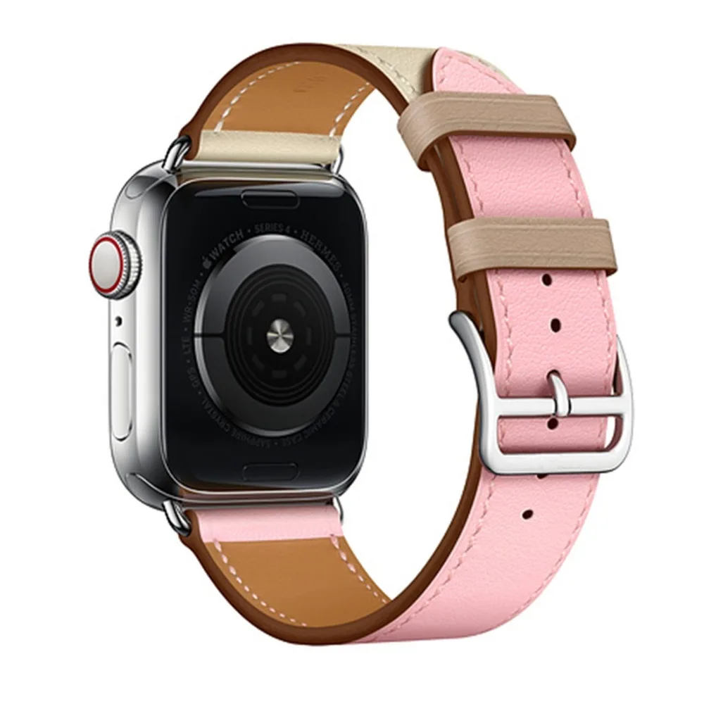 Кожаный ремешок для apple watch, ремешок herm Pulseira, apple watch 5, 4, 3, 44 мм, 40 мм, iwatch, ремешок 42 мм, 38 мм, браслет для часов correa