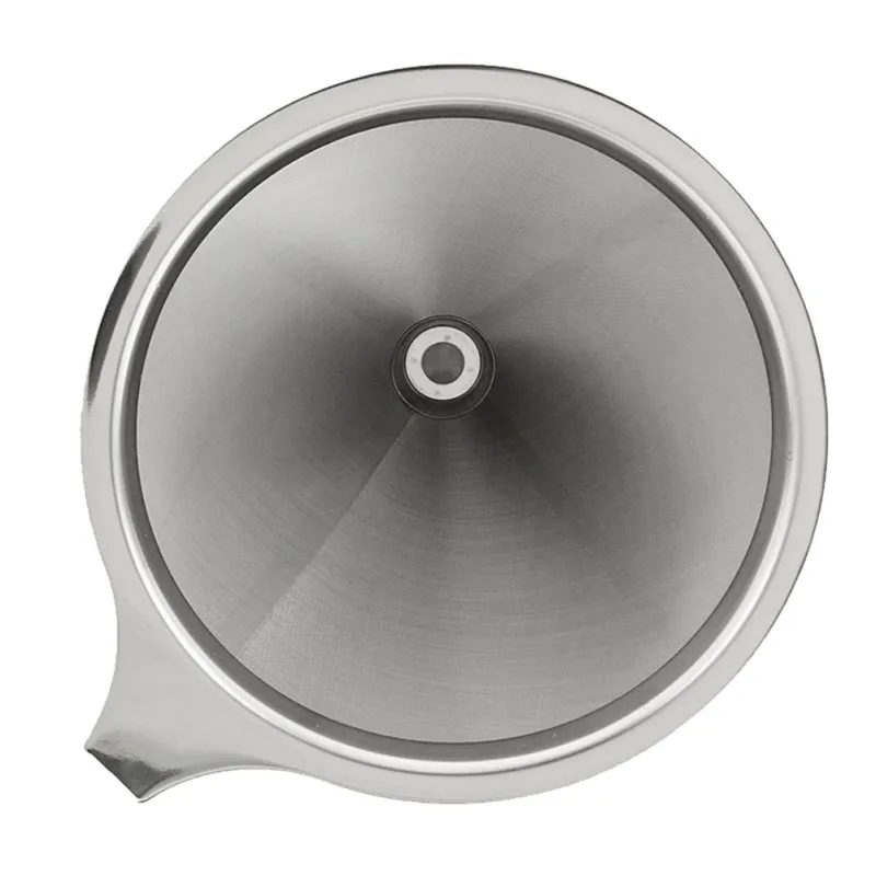 Cone Shaped Stainless Steel Coffee Dripper Double Layer Mesh Filter Basket Home Kitchen Tool Coffee Accessories New