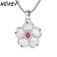 NEHZY 925 sterling silber neue frau Marke Mode Frische Rose Handmade Kirsche Halskette Anhänger Nette Pfirsich Anhänger Luxus Schmuck