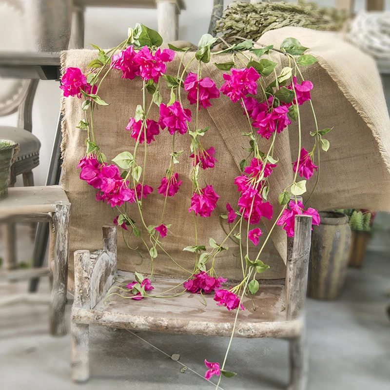 

170 CM Long wedding artificial wall hanging bougainvillea vine cherry silk plum blossom flowers home decor