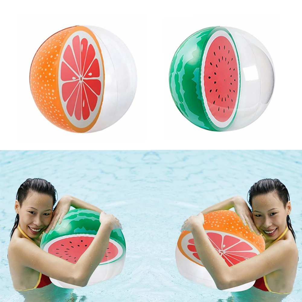 3D Inflatable Beach Ball Water Balloons Volleyball Beach Party Watermelon Lemon Toys for Adult Children Outdoor Balls