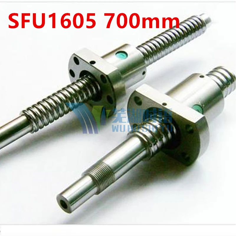

BallScrew 1605 SFU1605 L=700mm Rolled Ball screw with single Ballnut for CNC parts BK/BF12 standard end machined