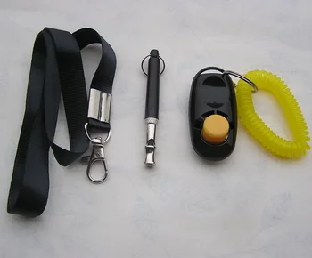 

DHL 500set 3 in 1 Ultrasonic Dog Whistle+Adjustable Pet Training Clicker+Free Lanyard Set Pet Dog Training Supplies