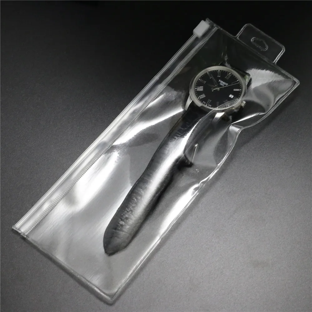 

Pack of 10 Clear Vinyl PVC Bags Zip Lock Jewelry Display Watch Pouches 20x8 CM Storage Case Bag - Y094