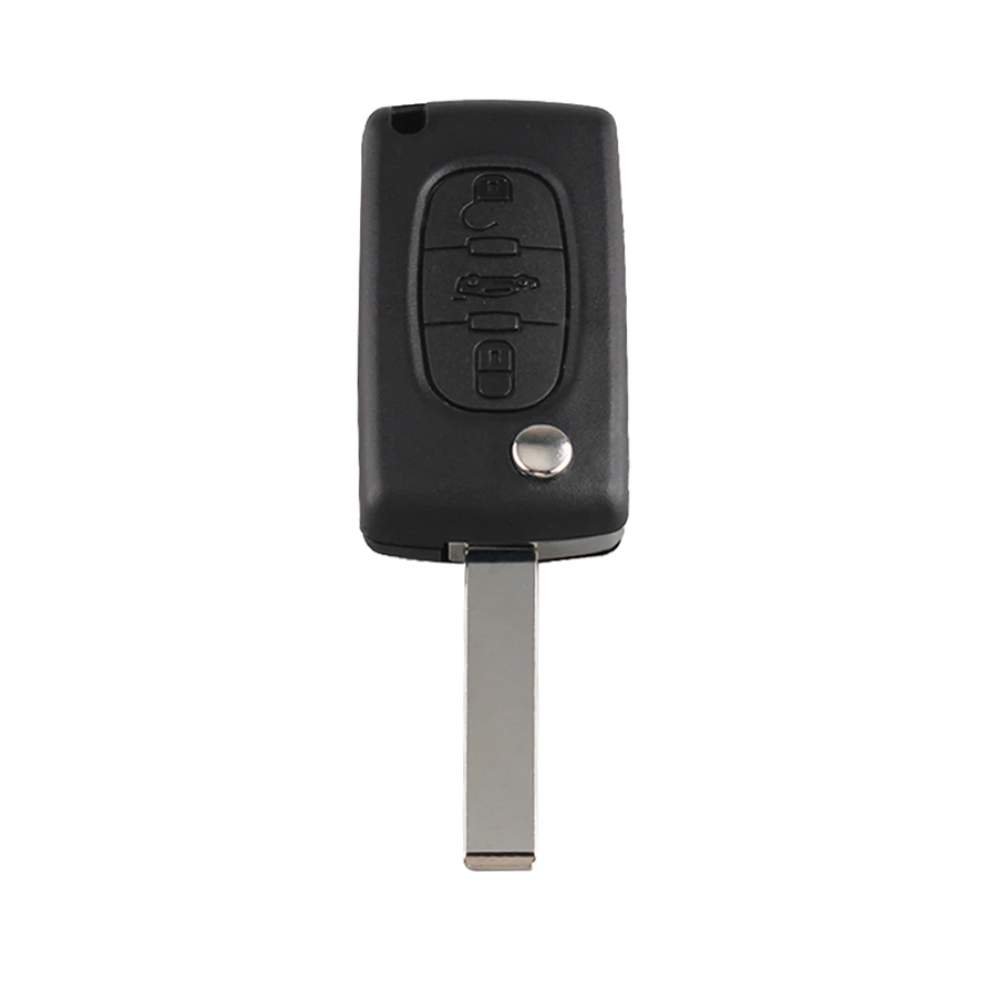 

Remote Key Case Shell For peugeot 407 407 307 308 607 CE0523 HU83 Blade Key Cover 3 Buttons With Logo