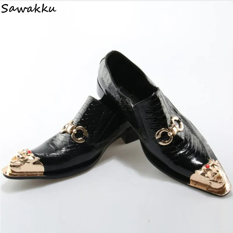 

Oxfords Formal Flats for Men's Leather Dress Shoes Black Patent Leather with Buckle Casual Dress Shoes Low Heel Zapatos Hombres