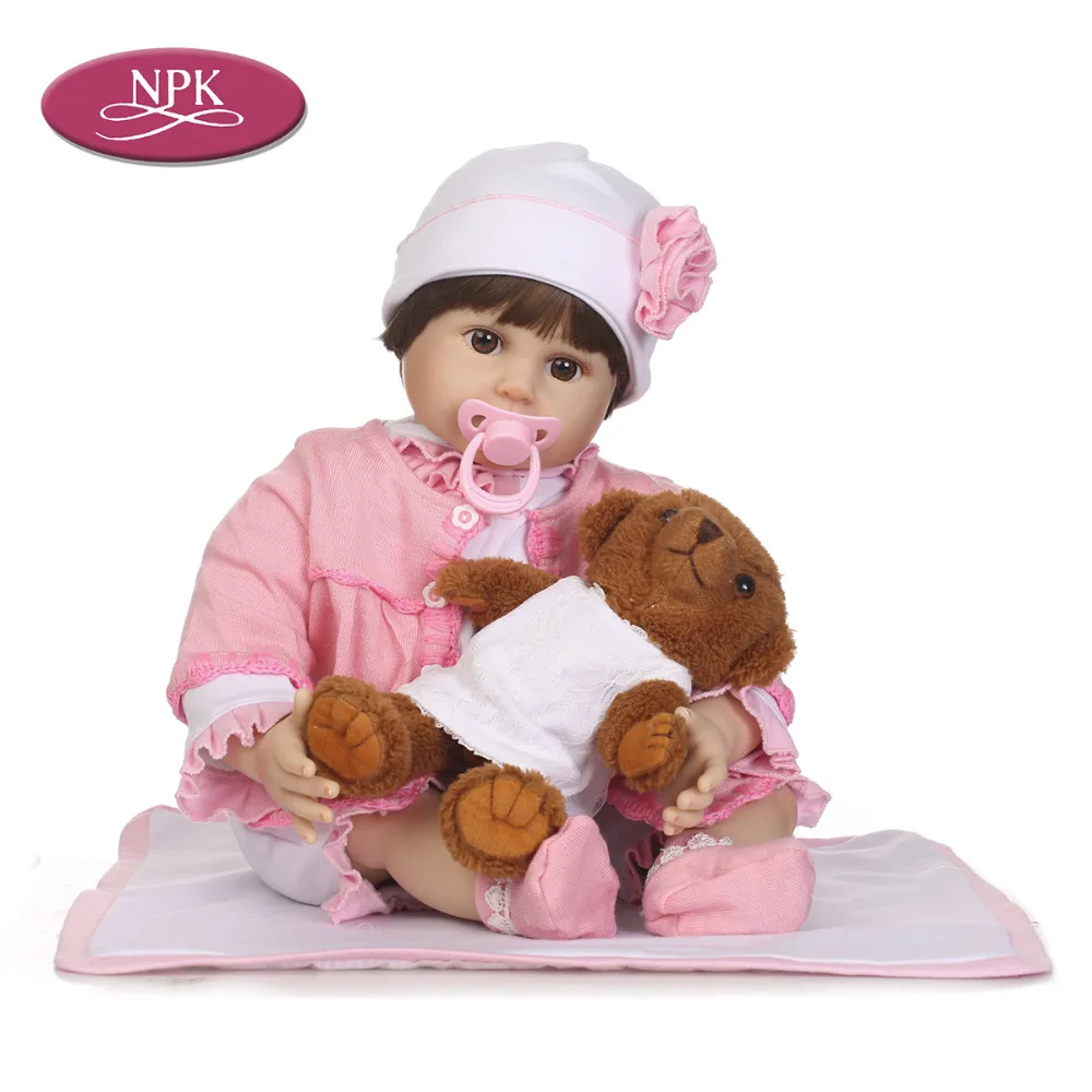 NPK 55CM Bebe Reborn Menina Silicone Lifelike Toddler Baby Bonecas Girl Kid Doll Bebe Reborn Menina Soft Cloth Toys For Children (1)