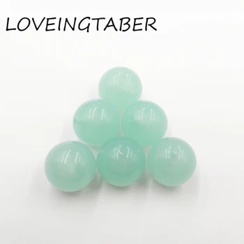 

(Choose Size First ) 6mm/8mm/10mm/12mm/14mm/16mm/18mm/20mm Mint Blue Chunky Acrylic Jelly Beads for Kids Jewelry