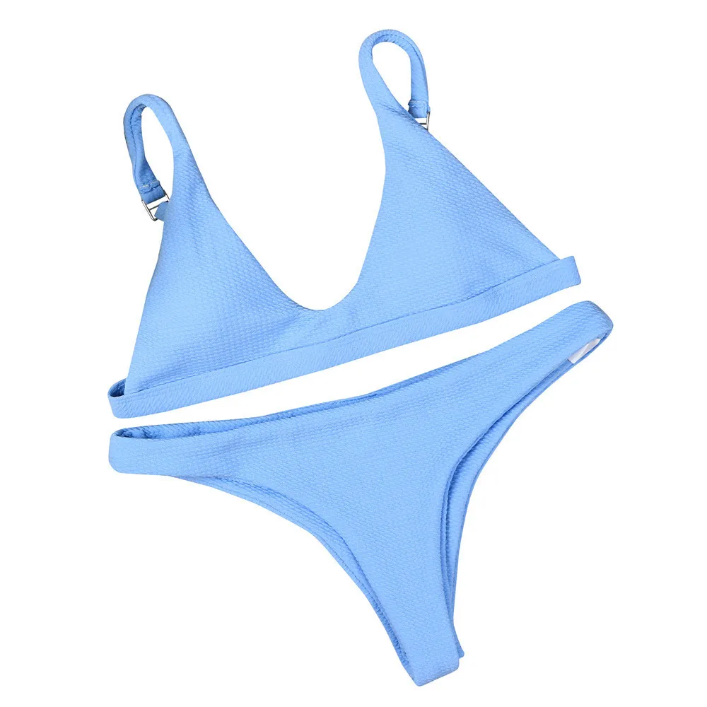 Aliexpress.com : Buy Sky Blue Fresh Swim Bikini Women Shoulder Strap ...
