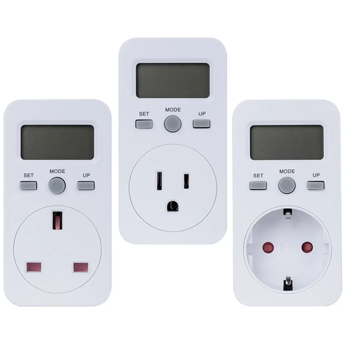 

120V 60Hz EU /US/UK Plug Digital Wattmeter LCD Energy Monitor Power Meter Electricity Electric Power Meter Usage Monitoring Sock