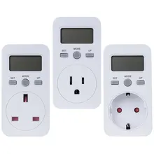 120V 60Hz ue/usa/royaume-uni prise numérique wattmètre LCD moniteur d'énergie compteur d'électricité électricité compteur d'énergie utilisation surveillance chaussette