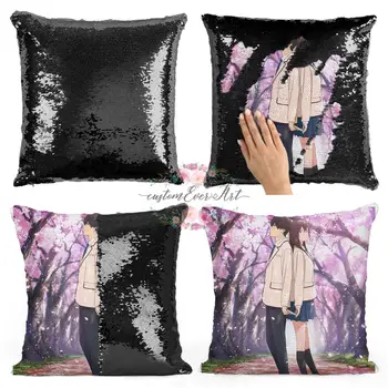 

Sakura Yamauchi Sequin Mermaid Throw Pillow Cushion Cover Car Home Decoration Sofa Bed Decor Decorative Pillowcase