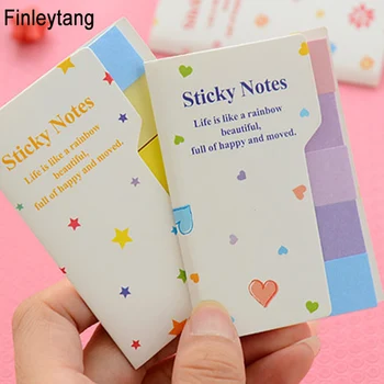 

4 Pcs/Lot Memo Pads Sticky Notes Cute Sweet Candy Rainbow Colored Post It Planner Stickers Page Flags Stationery Office Supplies