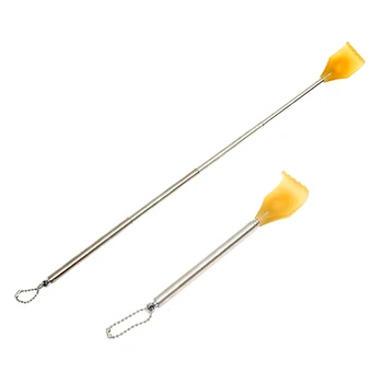 

Stainless steel Telescopic Handle Back Scratcher Extendable Back Itching Self Massager 43cm Open Length Portable Scratcher Tool