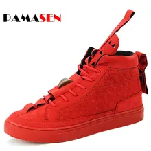 2017 Hot Sale Unisex Patrick Flat Triangle Shoes Men’s High-help Casual shoes Trend Red Black Nubuck Casual Couple Shoes For Men