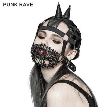 

Punk Rave Rock Steampunk Accessories Novelty Gothic Beanie Hat With Masks Performance Clothing Cosplay S201