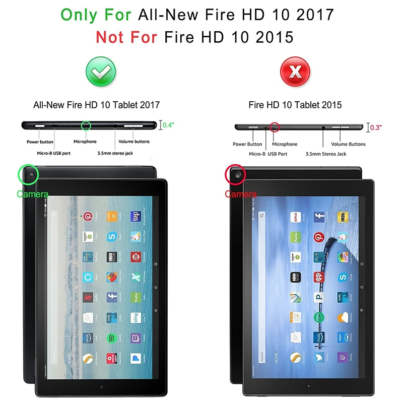US $988.00 CucKooDo 200Pcslot For Fire HD 10 2017Ultra Slim Stand Smart Case Cover with Auto SleepWake for AllNew Fire HD 10 2017 Model