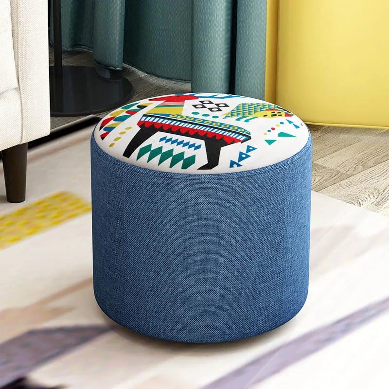 Fashion sofa stool Creative solid wood stool Living room multifunctional low stool Household Suede Sitting stool Home Furniture Fashion sofa stool Creative solid wood stool Living room multifunctional low stool Household Suede Sitting stool Home Furniture
