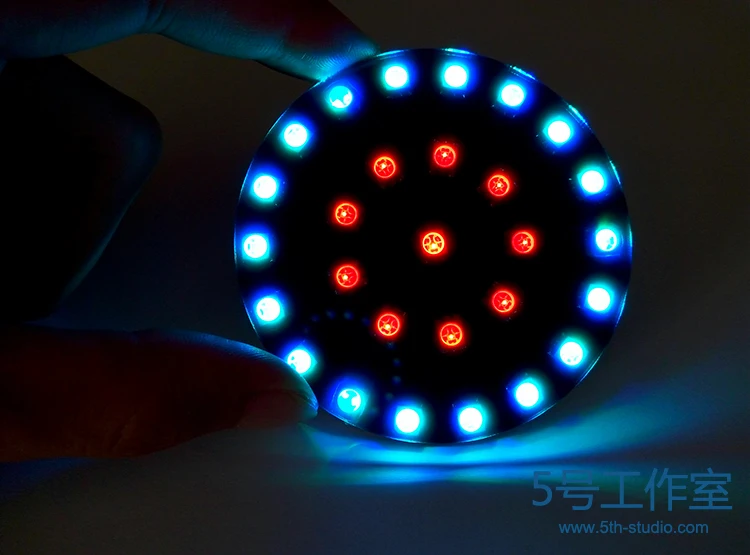 

51 single chip DIY electronic design and production kit: RGB full color LED crystal light ring