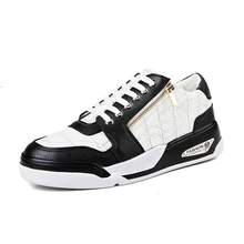 Nice New British Style Men Moccasins Fashion Men Cowhide Leather Casual Shoes Spring Breathable Zip Flat Shoes For Men Shoes