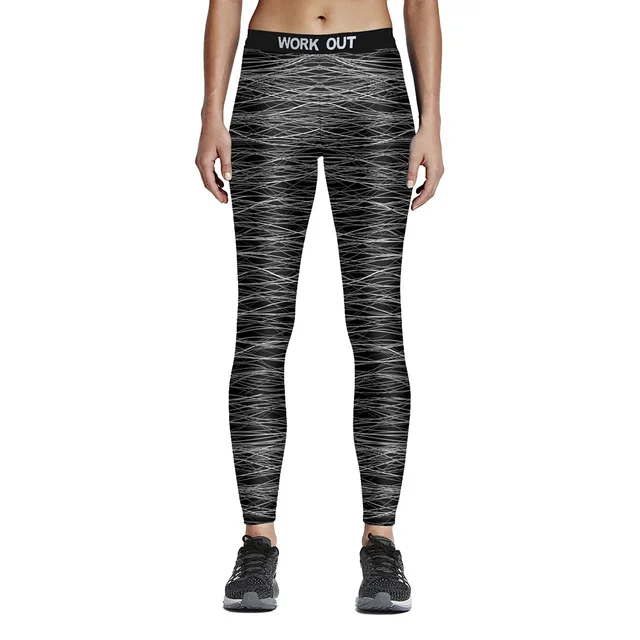 2017 Women Unisex Silver Lines Workout Pants Full Size S