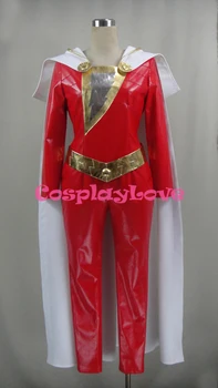 

Captain Marvel Costume Cosplay Shazam Billy Batson Jumpsuit Movie Suit Superhero Cosplay Costume PU Custom Made CosplayLove