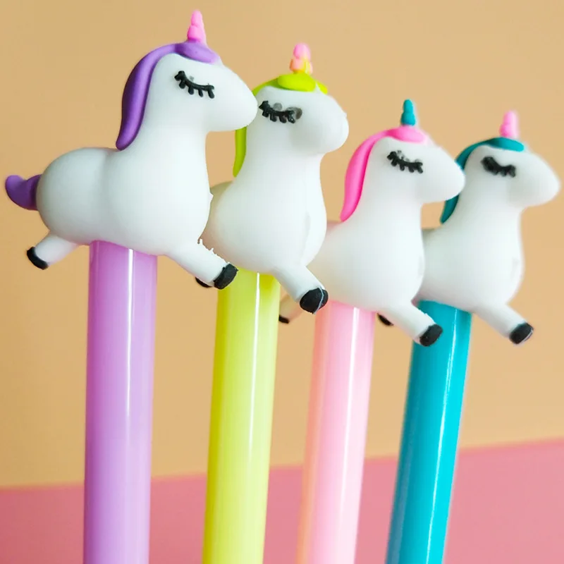 

60PCS/SET Creative Cartoon Unicorn Neutral Pen Students Writing Office Pen Japanese and Korean Girl Heart