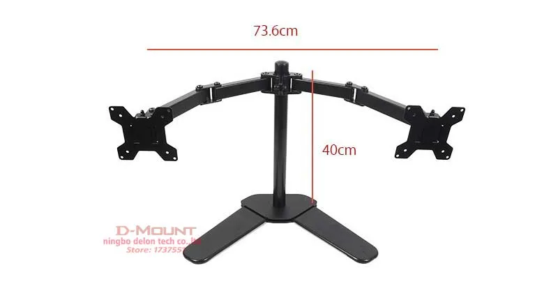DL-MS01 настольная подставка с полным движением, 360 градусов, двойной держатель для монитора, 1"-27", ЖК-дисплей, светодиодный держатель для монитора, крепление для руки, загрузка 9,9 кг, большая Базовая подставка
