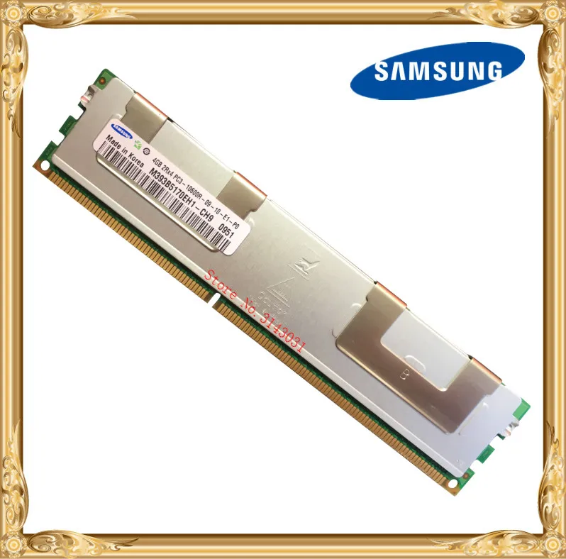 Серверная память Samsung DDR3 4 ГБ 8 1333 МГц ECC REG DIMM PC3-10600R ОЗУ 240pin 10600 4G | Компьютеры и офис