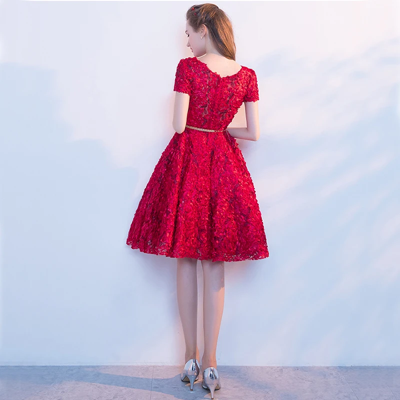 DongCMY 2018 Новое поступление Короткие Плюс Размер красные тонкие Коктейльные Вечерние платья Vestidos