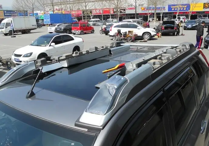 High quality Aluminium Alloy dedicated roof cross bar for X-Trail have roof rack with light lamp 2008 09 10 11 12 13