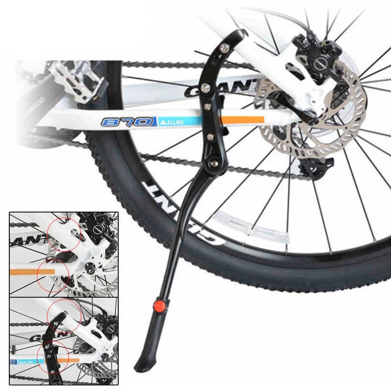 Adjustable MTB Road Bicycle Kickstand Parking Rack Support Side Kick