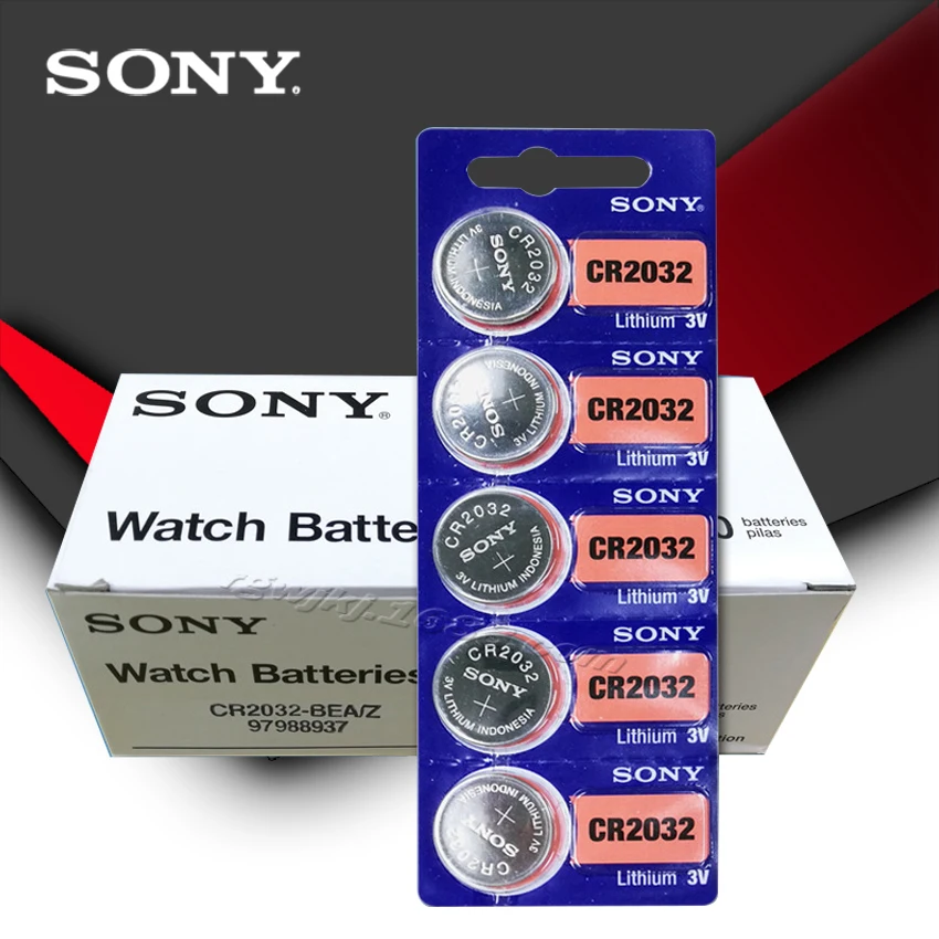 

100pcs/lot SONY Original cr2032 Button Cell Batteries 3V Coin Lithium Battery For Watch Remote Control Calculator cr2032
