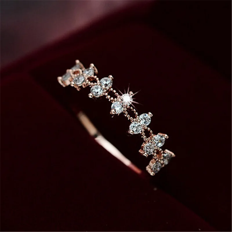 

Entry Lux Midi Rings For Women Elegant Thin Double Row Cubic Zirconia 3 Color Wedding Engagement Gifts Fashion Jewelry KCR098
