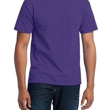 Port & Company PC55PT Mens Core Blend Pocket Tees Purple - 3XL Tall (1)