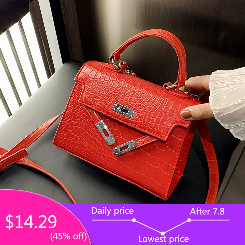 2019 تمساح Crossbody حقائب للنساء حقيبة يد فاخرة مصمم العلامة التجارية الشهيرة بولسا الأنثوية رسول حقيبة كتف السيدات Sac