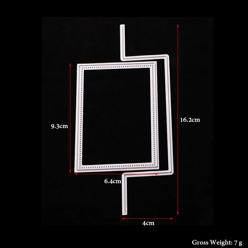  ABOOM 1PC Rectangle Metal Die Cut Embossing Folder Scrapbooking Album Photo Cutting Dies Invitation - 32837896184