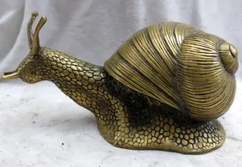 

China brass carved beautiful sculpture escargots caooper fine snail Statue