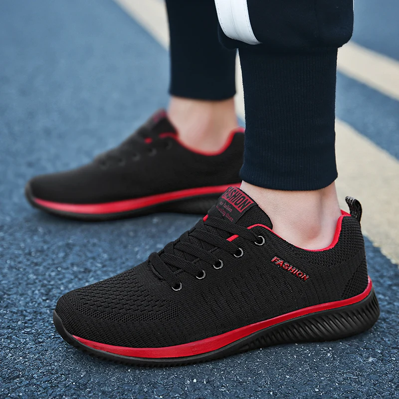 

Krasovki Man Sneakers 2019 Spring/Autumn Fashion Running Shoes Outdoor Comfortable&breathable Mesh Men Shoe Trainers Black 38-45