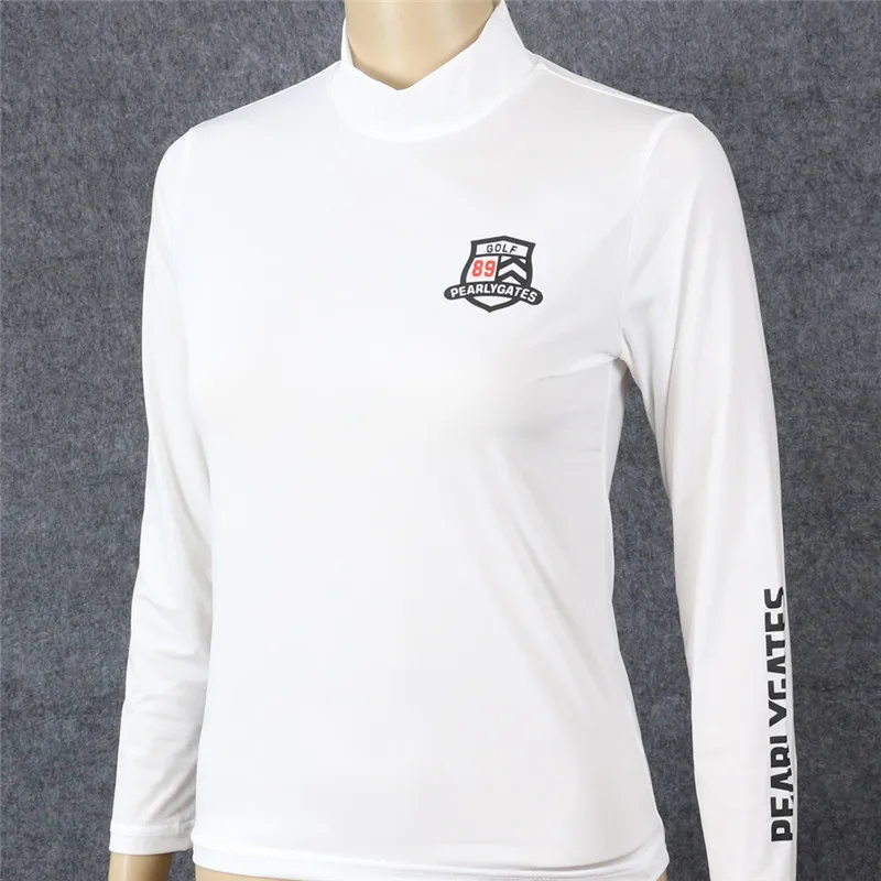 

New Summer Autumn Lady Golf Training T-Shirts Outdoor Sports O-Neck Quick Dry Pearly Gates Golf T Shirts 2Colors