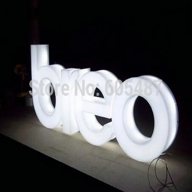 

Outdoor Advertising acrylic illuminated Signs 3D led Letters customized free shipping